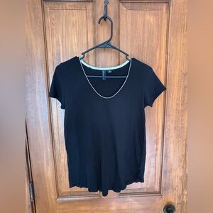Cynthia Rowley Black Short Sleeve Tee